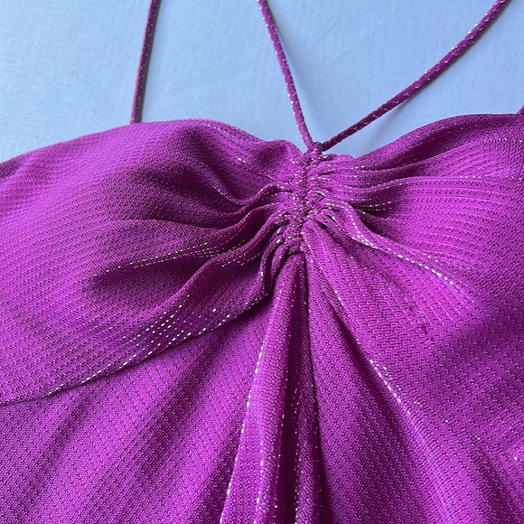 De Laru Fuchsia High-Low Prom Dress (7/8) - Picture 3 of 4